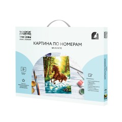 Картина по номерам на холсте ТРИ СОВЫ "Дикая лошадь", 40*50, с акриловыми красками и кистями Картина по номерам на холсте ТРИ СОВЫ "Дикая лошадь", 40*50, с акриловыми красками и кистями - фото 2
