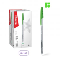 Ручка шариковая Berlingo "Tribase" зеленая, 1,0мм - фото 2