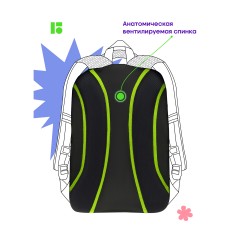 Рюкзак Berlingo Free Spirit "Street", 41*28*17см, 2 отделения, 3 кармана, уплотненная спинка Рюкзак Berlingo Free Spirit "Street", 41*28*17см, 2 отделения, 3 кармана, уплотненная спинка - фото 6