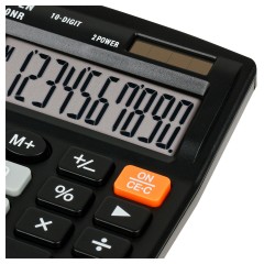 Калькулятор настольный Eleven SDC-810NR, 10 разрядов, двойное питание, 127*105*21мм, черный Калькулятор настольный Eleven SDC-810NR, 10 разрядов, двойное питание, 127*105*21мм, черный - фото 4