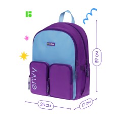 Рюкзак Berlingo "Envy" 2 отделения, 4 кармана, уплотненная спинка, 39*28*17см, голубой Рюкзак Berlingo "Envy" 2 отделения, 4 кармана, уплотненная спинка, 39*28*17см, голубой - фото 3