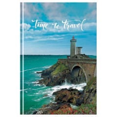 Ежедневник недатированный А5, 136л., 7БЦ, BG "Time to travel", глянцевая ламинация