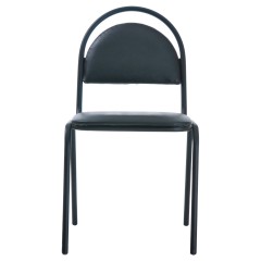 Стул Фабрикант "Стандарт" PV, 1, BL, каркас черный, обивка кожзам черный - фото 3