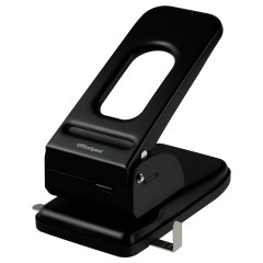 Дырокол мощный OfficeSpace "Heavy Duty" 60л., металлический, черный, с линейкой