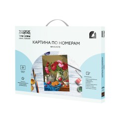 Картина по номерам на холсте ТРИ СОВЫ "Пионы и клубника", 40*50, с акриловыми красками и кистями Картина по номерам на холсте ТРИ СОВЫ "Пионы и клубника", 40*50, с акриловыми красками и кистями - фото 2