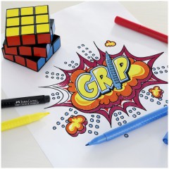Фломастеры Faber-Castell "Grip", 20цв., трехгранные, смываемые, пластик. уп., европодвес Фломастеры Faber-Castell "Grip", 20цв., трехгранные, смываемые, пластик. уп., европодвес - фото 5