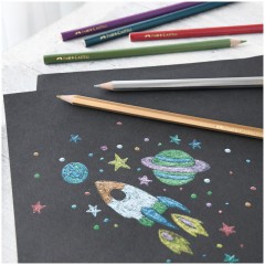 Карандаши цветные Faber-Castell, 10цв., металлик, заточен., картон. упаковка Карандаши цветные Faber-Castell, 10цв., металлик, заточен., картон. упаковка - фото 3