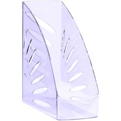 Лоток для бумаг вертикальный СТАММ "Тропик", тонированный фиолетовый, ширина 110мм - фото 2