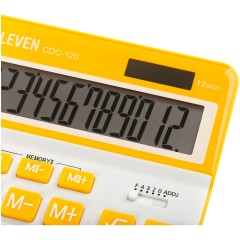 Калькулятор настольный Eleven CDC-120-WH/OR, 12 разрядов, двойное питание, 155*206*38мм, белый/оранжевый Калькулятор настольный Eleven CDC-120-WH/OR, 12 разрядов, двойное питание, 155*206*38мм, белый/оранжевый - фото 4
