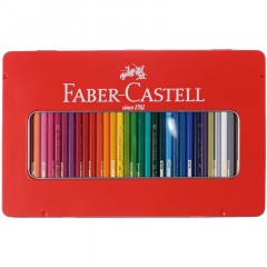 Карандаши цветные Faber-Castell "Замок", 36цв., шестигр., заточ., метал. кор. Карандаши цветные Faber-Castell "Замок", 36цв., шестигр., заточ., метал. кор. - фото 2