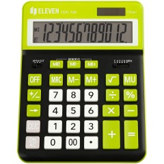 Калькулятор настольный Eleven CDC-120-BK/GN, 12 разрядов, двойное питание, 155*206*38мм, черный/салатовый Калькулятор настольный Eleven CDC-120-BK/GN, 12 разрядов, двойное питание, 155*206*38мм, черный/салатовый - фото 2