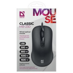 Мышь Defender Classic MB-230, USB, черный, 3btn+Roll - фото 4