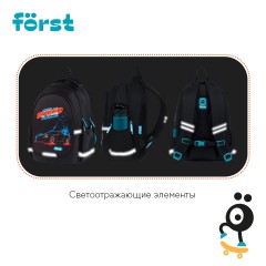 Рюкзак F?rst F-Cute "Need for Speed" 37*29*17см, 3 отделения, 2 кармана, анатомическая спинка Рюкзак F?rst F-Cute "Need for Speed" 37*29*17см, 3 отделения, 2 кармана, анатомическая спинка - фото 8