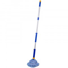 Швабра самоотжимная OfficeClean Professional телеск. ручка 96см, насадка МОП микрофибра, 33см Швабра самоотжимная OfficeClean Professional телеск. ручка 96см, насадка МОП микрофибра, 33см - фото 2