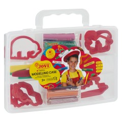 Пластилин растительный JOVI, 8 цветов, 25г, растительный, формочки, стеки, скалка, в чемодане