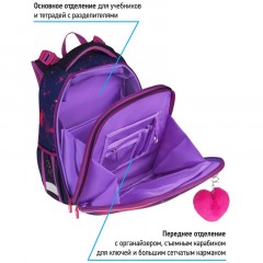 Ранец Berlingo Expert Max "Magic butterfly" 37*28*16см, 2 отделения, анатомическая спинка, дождевик в комплекте - фото 8