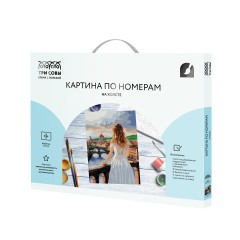 Картина по номерам на холсте ТРИ СОВЫ "Девушка во Флоренции", 40*50, с акриловыми красками и кистями - фото 2