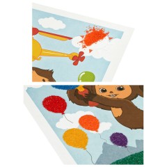 Фреска-картина из песка Мульти-Пульти "Чебурашка", картонная коробка - фото 6