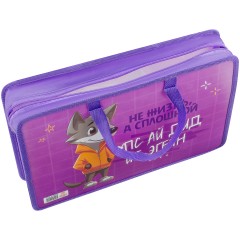 Папка с ручками А4 Мульти-Пульти "Упс", пластик, на молнии, 70мм - фото 3