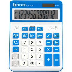 Калькулятор настольный Eleven CDC-120-WH/NV, 12 разрядов, двойное питание, 155*206*38мм, белый/темно-синий Калькулятор настольный Eleven CDC-120-WH/NV, 12 разрядов, двойное питание, 155*206*38мм, белый/темно-синий - фото 2