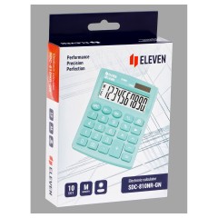 Калькулятор настольный Eleven SDC-810NR-GN, 10 разрядов, двойное питание, 127*105*21мм, бирюзовый Калькулятор настольный Eleven SDC-810NR-GN, 10 разрядов, двойное питание, 127*105*21мм, бирюзовый - фото 7