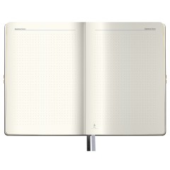 Ежедневник недатированный, А5, 136л., кожзам, Berlingo "Casual Gold", с резинкой, черный, золотой срез - фото 5