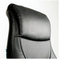 Кресло руководителя Helmi HL-E24 "Iсon", экокожа черная, хром - фото 7