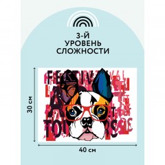 Картина по номерам на холсте ТРИ СОВЫ "Стильный французский бульдог", 30*40см, с акриловыми красками и кистями Картина по номерам на холсте ТРИ СОВЫ "Стильный французский бульдог", 30*40см, с акриловыми красками и кистями - фото 3