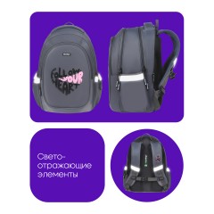 Рюкзак Berlingo Modern "Follow your heart" 38*30*18см, 3 отделения, 2 кармана, эргономичная спинка Рюкзак Berlingo Modern "Follow your heart" 38*30*18см, 3 отделения, 2 кармана, эргономичная спинка - фото 9
