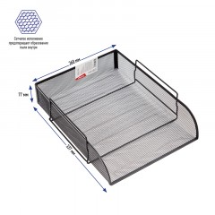 Лоток для бумаг горизонтальный Berlingo "Steel&Style", металл, черный - фото 3