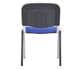 Стул Helmi HL-F01 "Изо", каркас хром, обивка ткань синяя с черным - фото 6