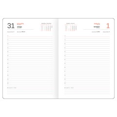 Ежедневник датированный 2026г., А5, 176л., твердый переплет, кожзам, BG "Contrast. Espresso", эспрессо, цветной срез, на резинке - фото 6