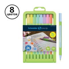 Набор капиллярных ручек Schneider "Line-Up Pastel" 08цв., 0,4мм, пласт. пенал-подставка, европодвес Набор капиллярных ручек Schneider "Line-Up Pastel" 08цв., 0,4мм, пласт. пенал-подставка, европодвес - фото 2