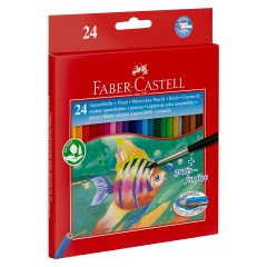 Карандаши акварельные Faber-Castell, 24цв+кисть, картон, европодвес Карандаши акварельные Faber-Castell, 24цв+кисть, картон, европодвес - фото 9