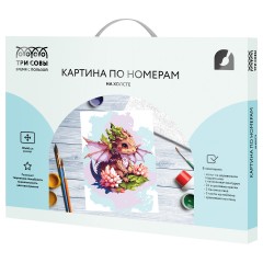 Картина по номерам на холсте ТРИ СОВЫ "Дракон", 30*40, с акриловыми красками и кистями - фото 2