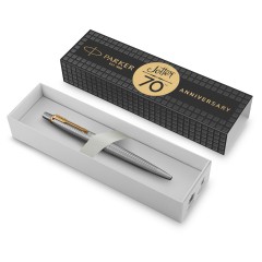 Ручка шариковая Parker "Jotter 70th Stainless Steel GT" синяя, 1,0мм, кнопочн., подарочная упаковка Ручка шариковая Parker "Jotter 70th Stainless Steel GT" синяя, 1,0мм, кнопочн., подарочная упаковка - фото 6