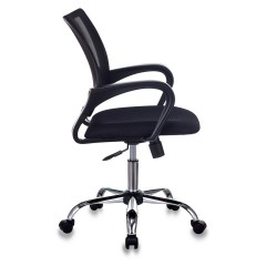 Кресло оператора Helmi HL-M95 (695) "Airy", СН, спинка сетка черная/сиденье ткань TW черная, механизм качания - фото 3