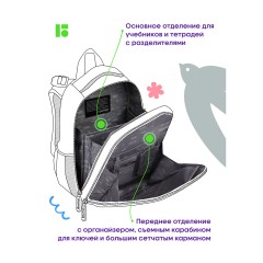 Ранец Berlingo Expert "Meow power" 37*28*16см, 2 отделения, 2 кармана, анатомическая спинка - фото 7