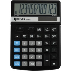 Калькулятор настольный Eleven TLT-2348, 12 разрядов, двойное питание, с регулируемым углом наклона дисплея, 140*197*26мм Калькулятор настольный Eleven TLT-2348, 12 разрядов, двойное питание, с регулируемым углом наклона дисплея, 140*197*26мм - фото 3