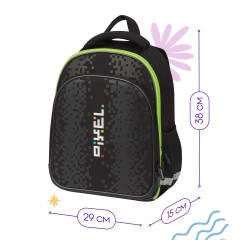 Ранец Berlingo Expert Plus "Pixel style" 38*29*15см, 2 отделения, 2 кармана, анатомическая спинка - фото 2