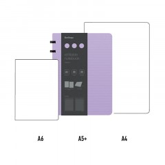 Бизнес-тетрадь А5+, 80л., Berlingo "Instinct", клетка, на кольцах, с возм. зам. блока, 80г/м2, пластик. (полифом) обл., линейка-заклад., ... Бизнес-тетрадь А5+, 80л., Berlingo "Instinct", клетка, на кольцах, с возм. зам. блока, 80г/м2, пластик. (полифом) обл., линейка-заклад., лаванда/чер. - фото 6