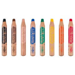 Карандаши цветные Гамма "Малыш", 08цв., утолщенные, заточен., с точилкой, картон. упаковка, европодвес - фото 3