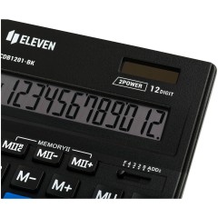 Калькулятор настольный Eleven Business Line CDB1201-BK/BL, 12 разрядов, двойное питание, 155*205*35мм, черный/синий Калькулятор настольный Eleven Business Line CDB1201-BK/BL, 12 разрядов, двойное питание, 155*205*35мм, черный/синий - фото 4