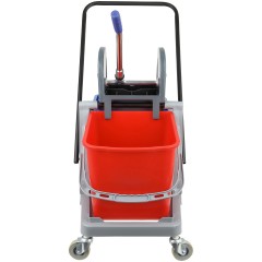Тележка уборочная OfficeClean, 2 съемных ведра 23л., механический отжим, пластиковый каркас Тележка уборочная OfficeClean, 2 съемных ведра 23л., механический отжим, пластиковый каркас - фото 6