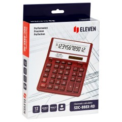 Калькулятор настольный Eleven SDC-888X-RD, 12 разрядов, двойное питание, 158*203*31мм, красный Калькулятор настольный Eleven SDC-888X-RD, 12 разрядов, двойное питание, 158*203*31мм, красный - фото 6