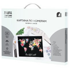 Картина по номерам на черном холсте ТРИ СОВЫ "Мир цветов", 40*50, c акриловыми красками и кистями Картина по номерам на черном холсте ТРИ СОВЫ "Мир цветов", 40*50, c акриловыми красками и кистями - фото 2