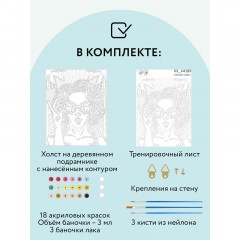 Картина по номерам на холсте ТРИ СОВЫ "Wow. Girl", 40*50, с акриловыми красками и кистями Картина по номерам на холсте ТРИ СОВЫ "Wow. Girl", 40*50, с акриловыми красками и кистями - фото 2