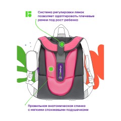 Ранец Berlingo Expert "Cat Hugs" 37*28*16см, 2 отделения, 2 кармана, анатомическая спинка - фото 8