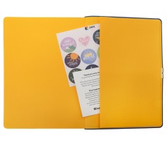 Ежедневник недатированный, А5, 136л., кожзам, Berlingo "Casual Gold", с резинкой, синий, золотой срез - фото 6