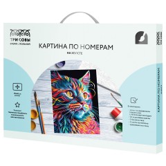 Картина по номерам на холсте ТРИ СОВЫ "Неоновый кот", 30*40, с акриловыми красками и кистями Картина по номерам на холсте ТРИ СОВЫ "Неоновый кот", 30*40, с акриловыми красками и кистями - фото 2